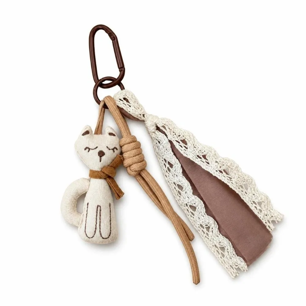 Cartoon Animal Keychain Doll Charm Rabbit Cat Bear Horse Chicken Duck Vintage Bag Decorative Pendant Multicolor