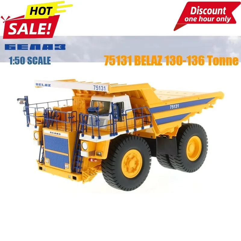DM Alloy 1/50 для BELAZ 75131 130-136T Модель самосвала Belas для майнинга DM Alloy 1/50 для BELAZ 75131 130-136T Модель самосвала Belas для майнинга