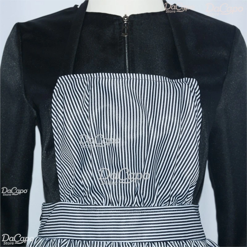 Maria Cosplay Dress The Sound of cos Music Halloween Roleplay Movie Classic Women Outfit Striped Long-Sleeve Dress Adult Costume view 5