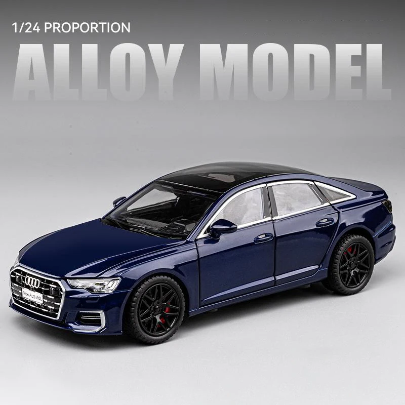 New 1:24 Audi A6 Alloy Model Car Toy Diecasts Metal Casting Sound and Light Car Toys For Children Vehicle