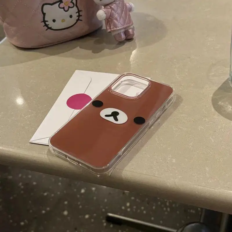 Nowa obudowa telefonu komórkowego Kawaii Rilakkuma Iphone15/14/13/12Promax/14/13/12/11Xsmax Soft Shell prezenty chroniące przed upadkiem prezenty