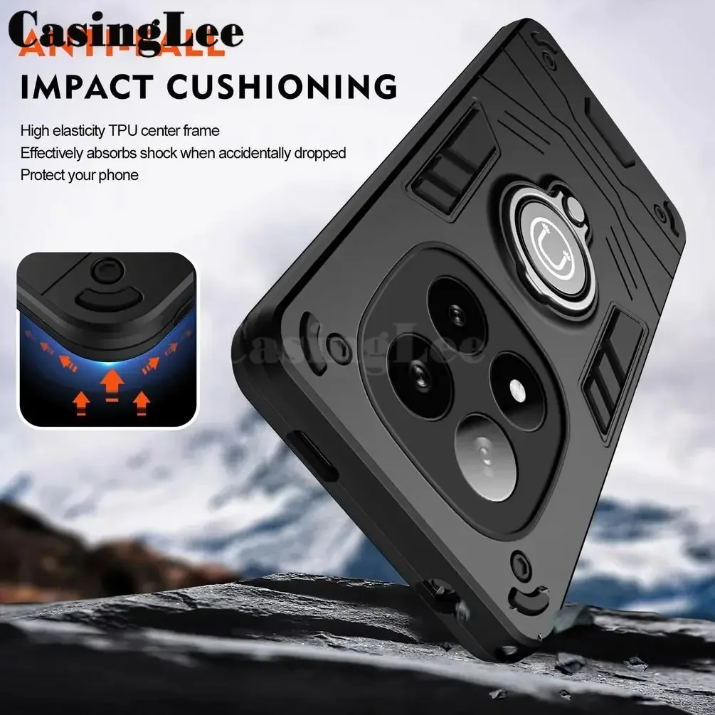 For Redmi Note 14 Pro Plus Case Kickstand Bumper Phone Shell Heavy Duty Armor Hard for Redmi Note 14 Pro Plus 14 Cover