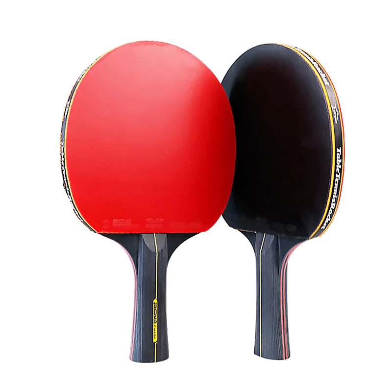 6 Star Table Tennis Racket 2PCS Professional Ping Pong Racket Set Pimples-in Rubber Hight Quality Blade Bat Paddle with Bag