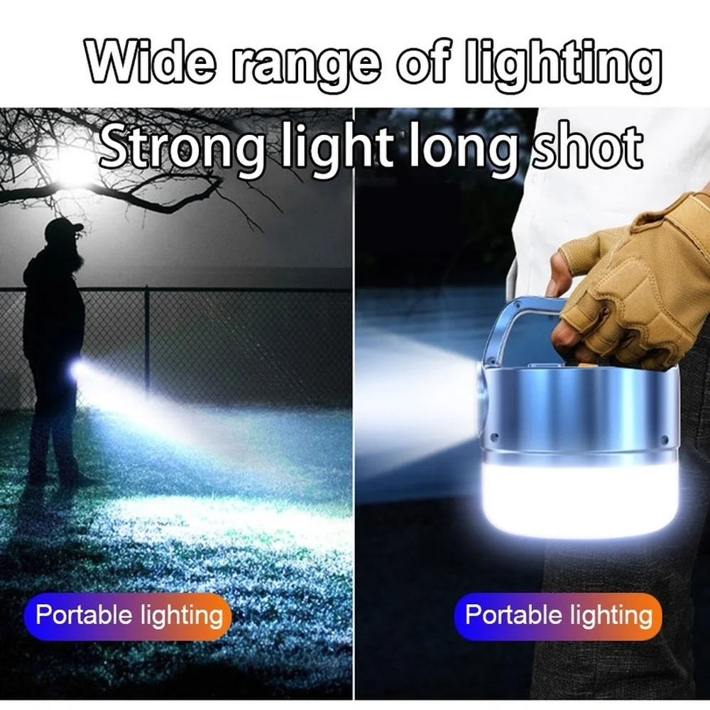 780W Solar LED Camping Light USB Rechargeable Bulb Outdoor Remote Tent Travel Lamp Portable Lanterns Emergency Strong Work Light