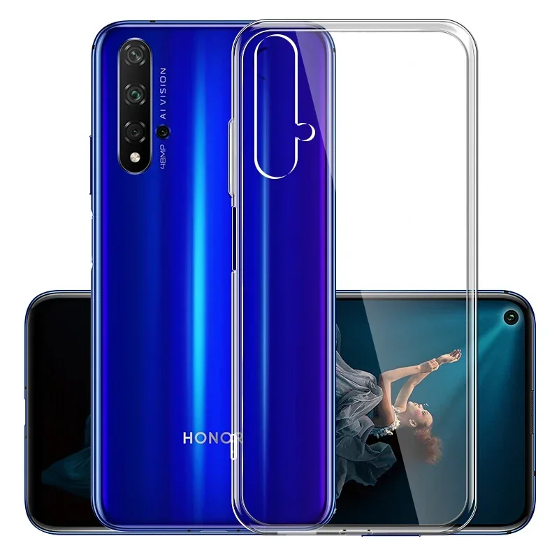 Transparent Phone Case Huawei Honor 20 Pro Lite 20S Honor20 Honor20Pro Shockproof Soft Clear TPU Silicone Back Cover Housing