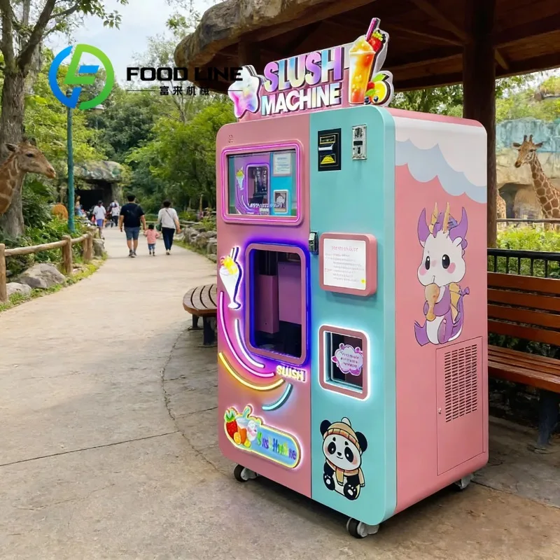 Holiday Event Bulk Slushie Vending Machine High Hourly Output Handle Sudden Surge Order Flow During Carnival Fair