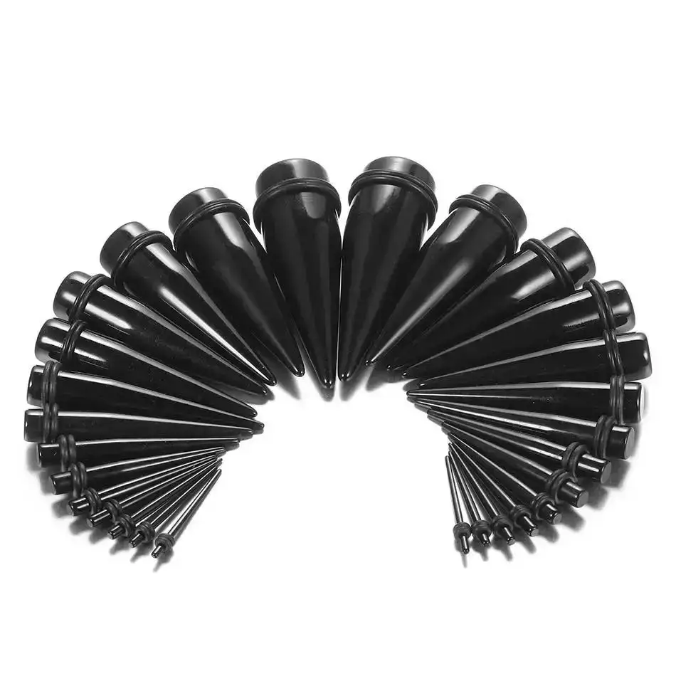 2 قطعة/الوحدة الاكريليك القرط تفتق اللحم نفق الأذن خواتم ثقب نقالة المتوسع تمتد المكونات مجوهرات للجسم 1.6 مللي متر-20 مللي متر