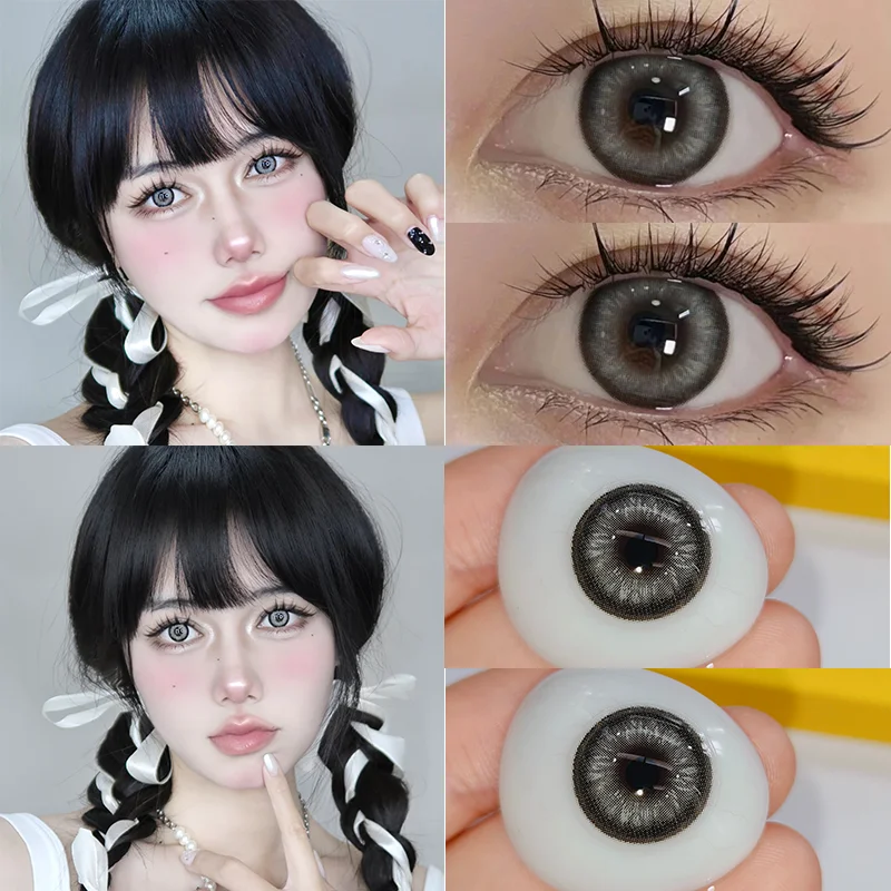DDUOXIU 1 pair  Yearly Colored Contact Lenses with Degree Myopia Lenses Free Shipping Korean Lenses High Quality Lens