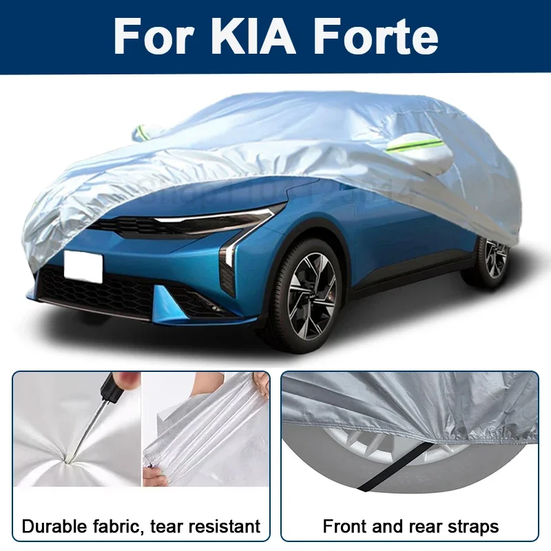 

Outdoor Full Car Cover For KIA Forte with Reflective Strips Waterproof Snowproof Dustproof UV Protection Auto Accessories