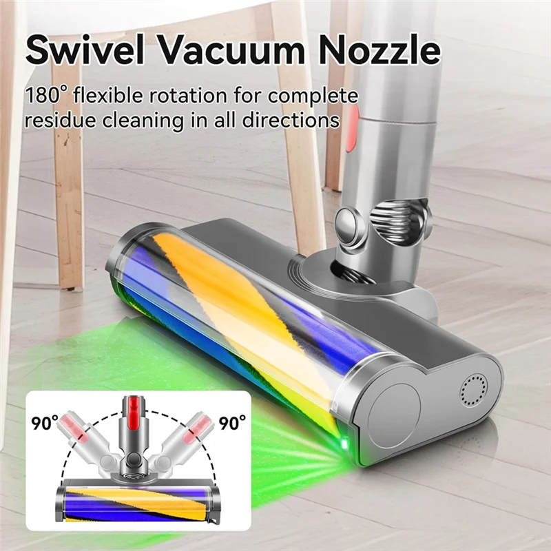 

AC39-вакуумная насадка для деревянного пола для Dyson V7 V8 V10 V11 V15, мягкая роликовая щетка с зеленым оптическим светом