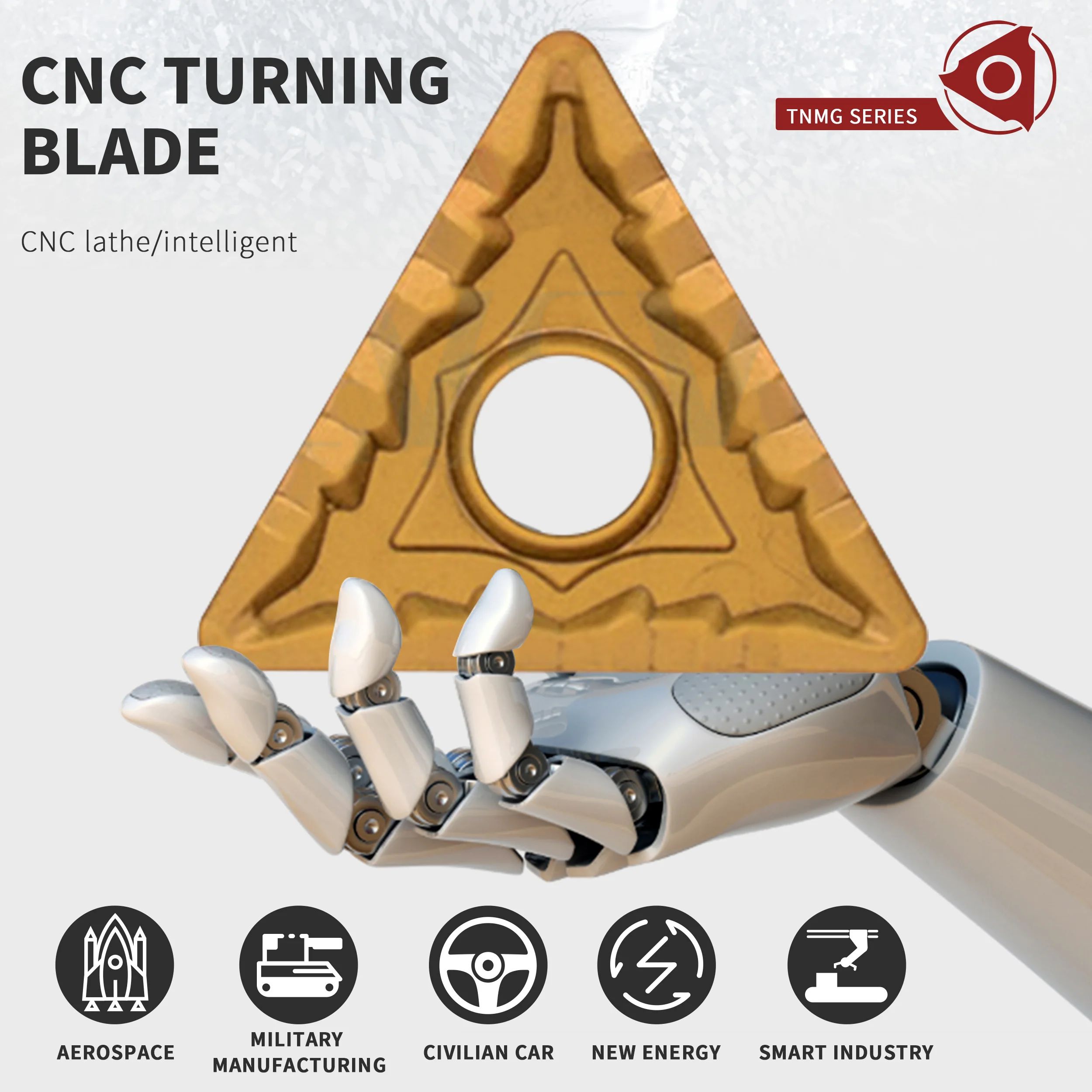 TNMG160404 TNMG160408-CQ LF9018 Turning Cutting Tools CNC Lathe Machining Carbide Insert High Performance. Wide Processing Range