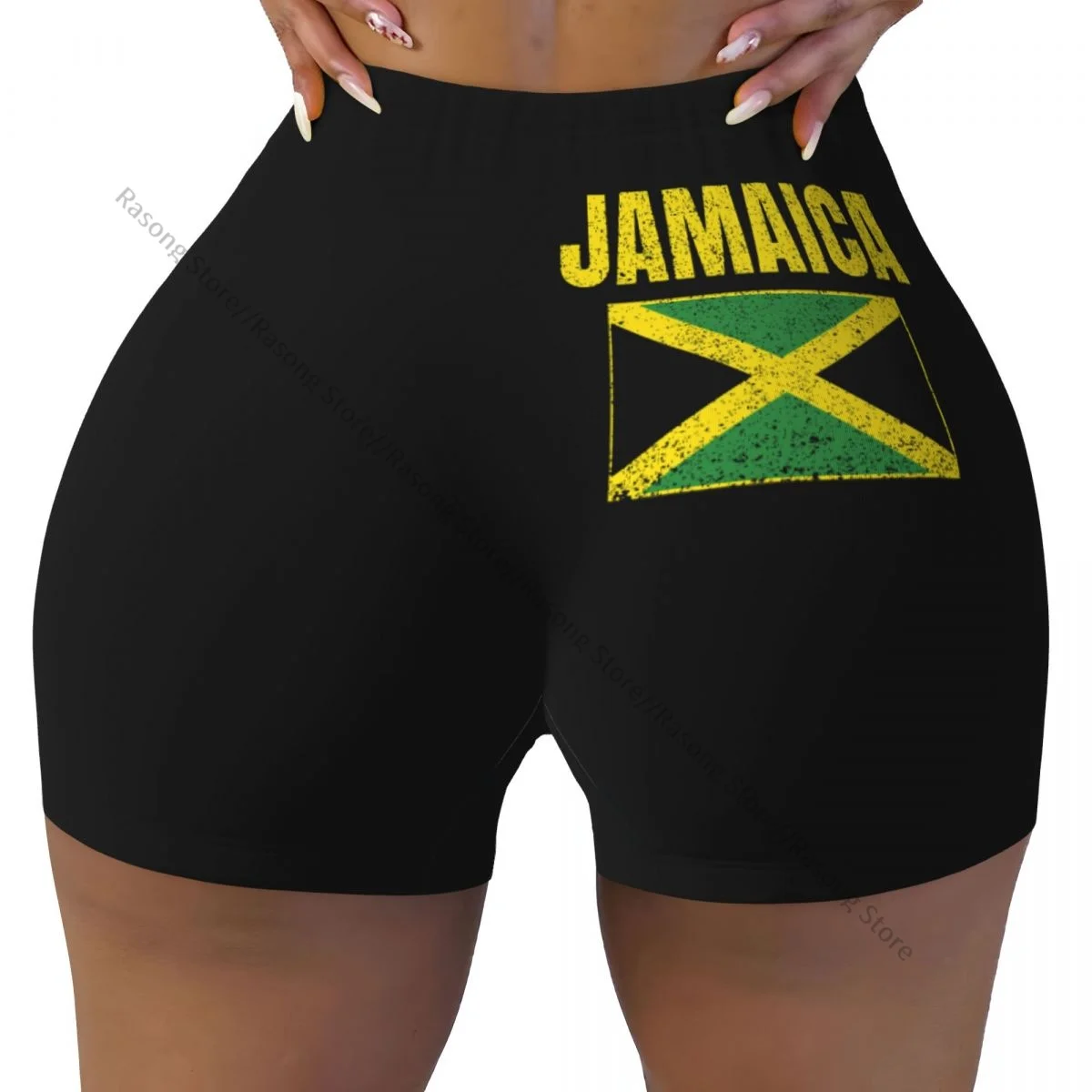 Sexy Strakke Hippe Sportshorts Jamaica Fitness Comfortabele Yogashorts Voor Dames