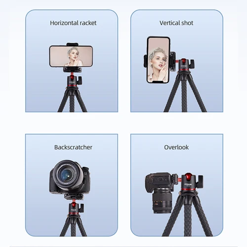 Imagen 2 del producto COMAN MT40 Octopus trípode Flexible para teléfono cámara DSLR con Control remoto para iPhone Samsung Huawei Xiaomi