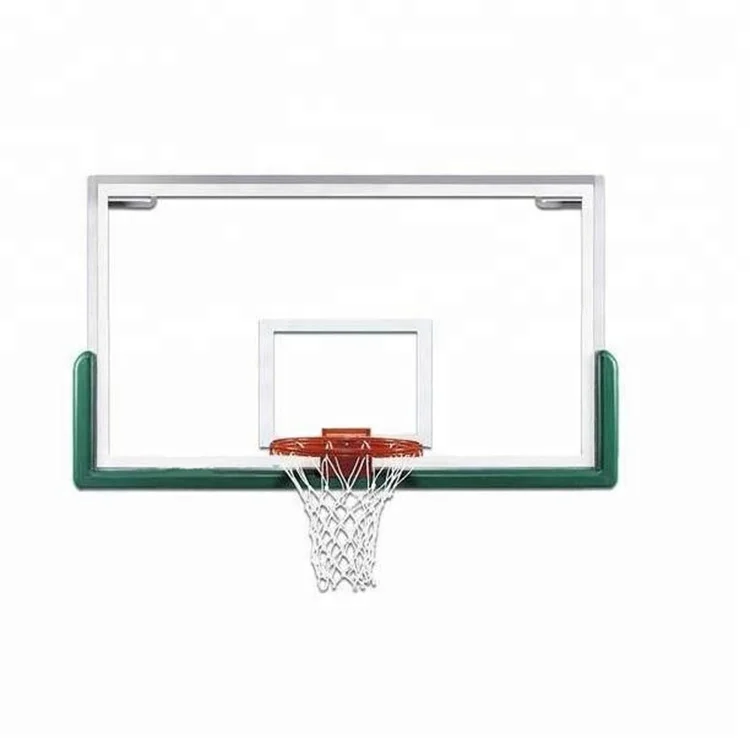 Placa de basquete de altura ajustável de parede fixa interna e externa Placa de basquete temperada barata 2025