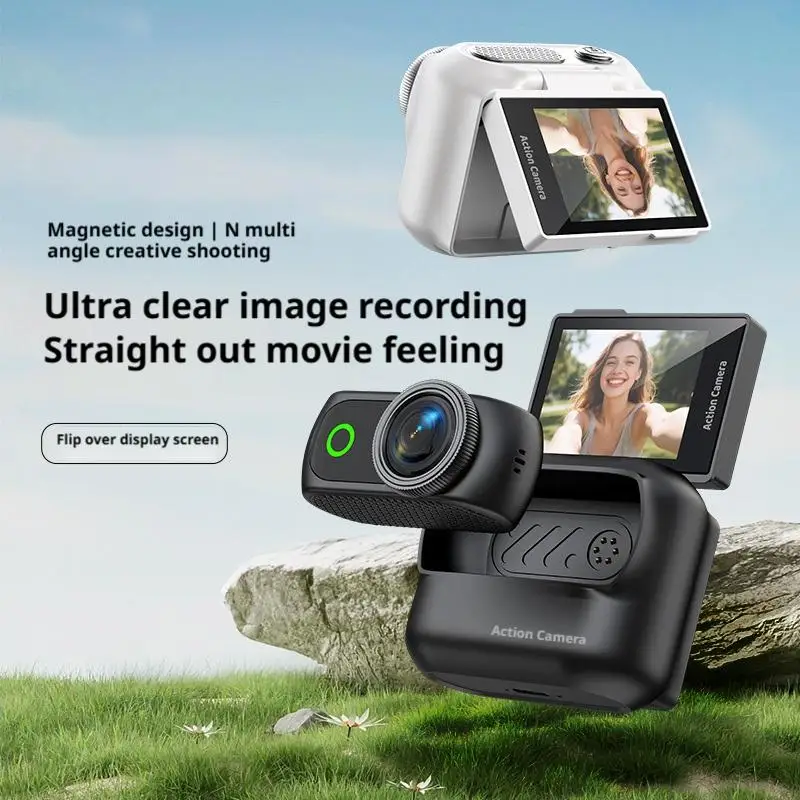 Portable Thumb Sports Camera Outdoor Riding Anti-shake Separation Magnetic Recording Camera WIFI Professional Photo Video Camera