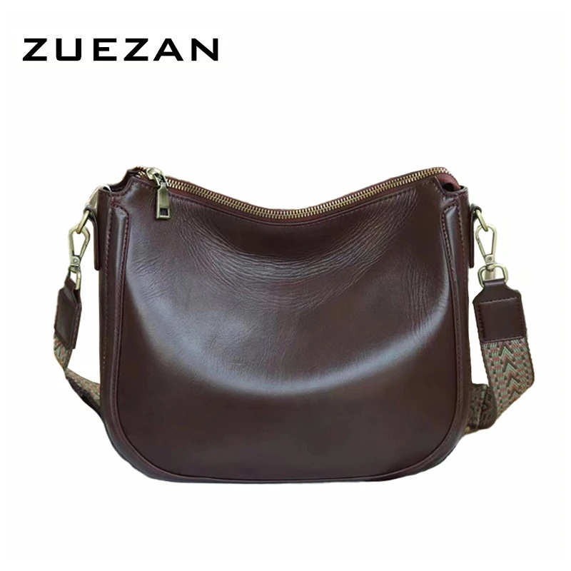 2 Straps,Vegetable tanned leather,Women Genuine Leather Shoulder Bag, Female Messenger,Cross body Bag, A759