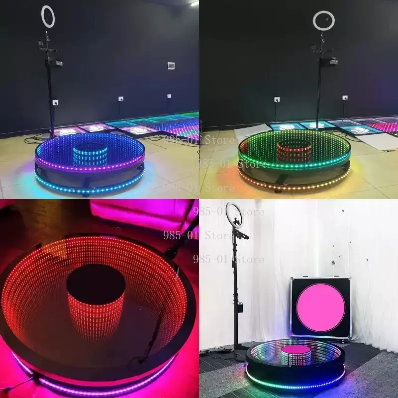 1. Portable 360 Photo Video Booth Machine - Automatic Glass Platform, Free Custom Logo & Flight Case for Party Wedding Events