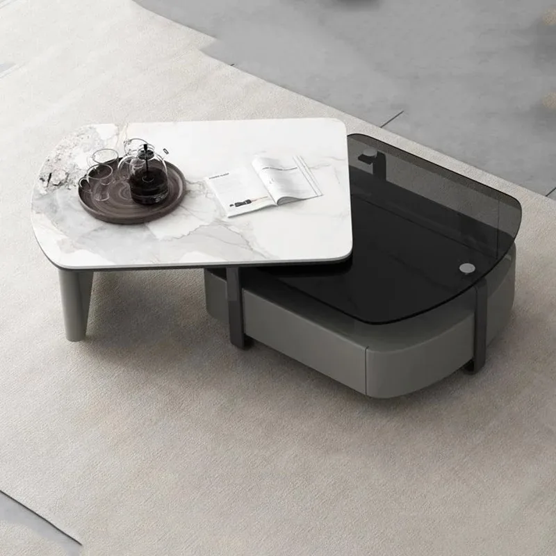 

Irregular Adjustable Coffee Table Designer Modern Living Room Nordic Unique Bedroom Side Table Aesthetic Couchtisch Home Design