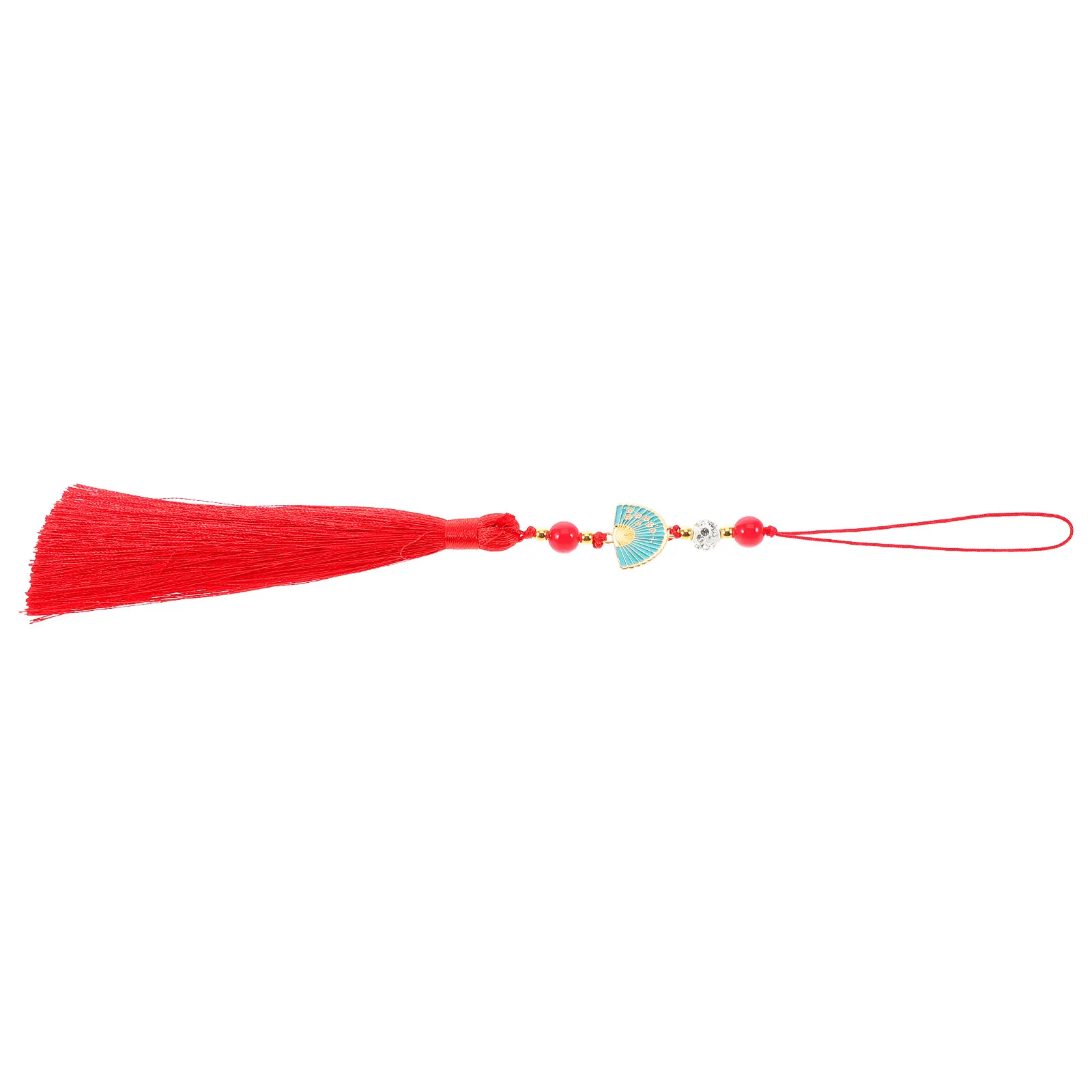 Green Fan Tassel Pendant Chinese Taichi Sword Hanging Ornament Martial Arts Decorative Tassel Charm for Competition Practice