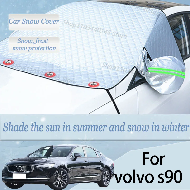 

For volvo s90 car Snow Windscreen, Snow, Frost, Dust and UV Visor, Winter car clothing, thick magnetic