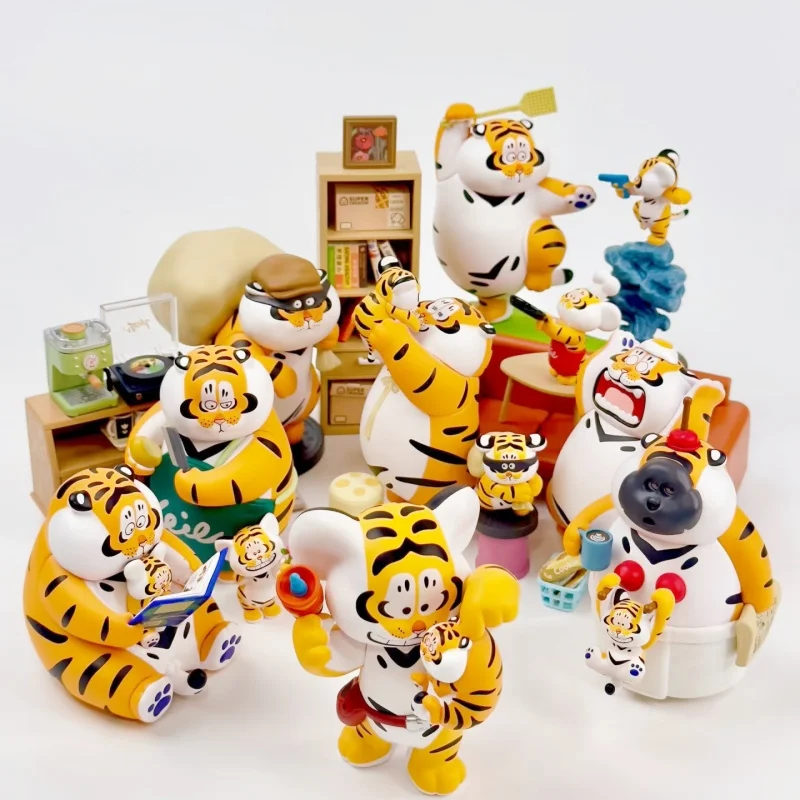 

Genuine Fat Tiger V2 I’M Not A Fat Tiger The Father Is Kind And The Son Is Filial Series Blind Box Cute Cartoon Figure Toy Gift