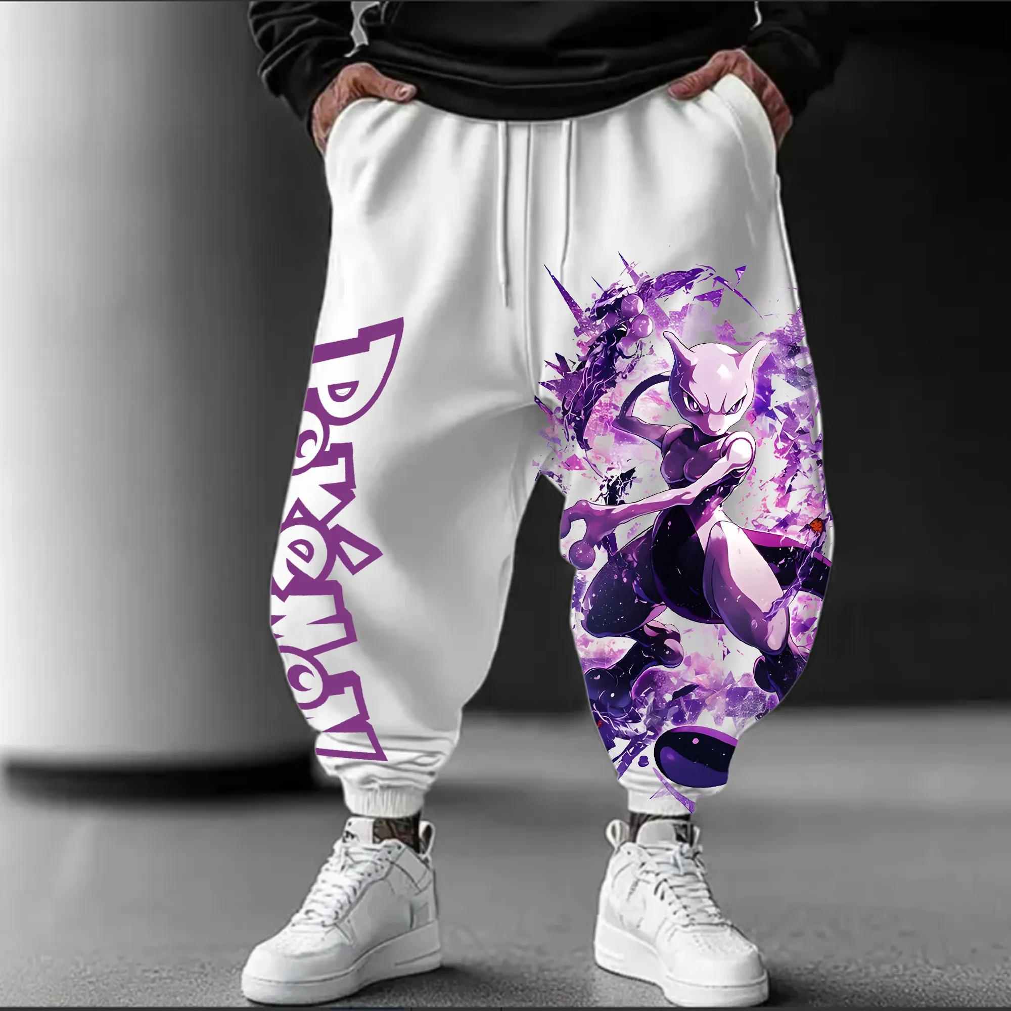 

Модные универсальные милые штаны Pokémon, мужские и женские осенне-зимние новые большие повседневные свободные зауженные брюки в стиле Харадзюку с принтом аниме