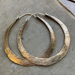 Retro Style Large Hoop Earrings Round Loop Earrings for Women Exaggerate Party Jewelry Gifts