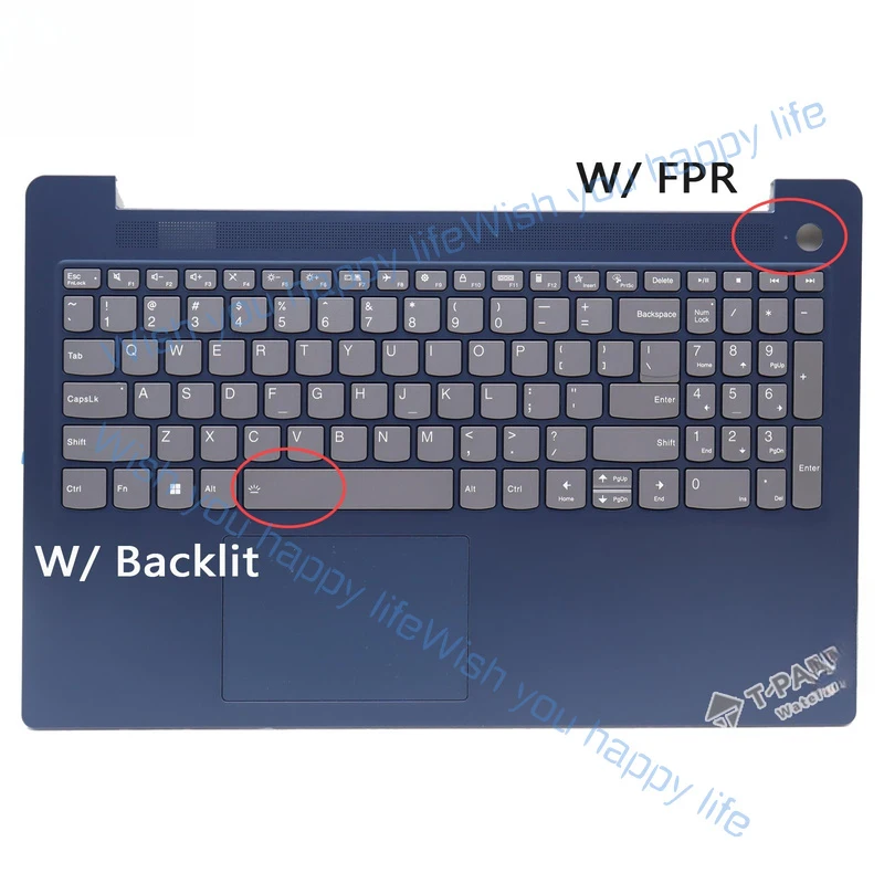 L... 5CB1K95290 For Lenovo IdeaPad Slim 3 15ABR8 Palmrest US Keyboard Backlit W/ FP