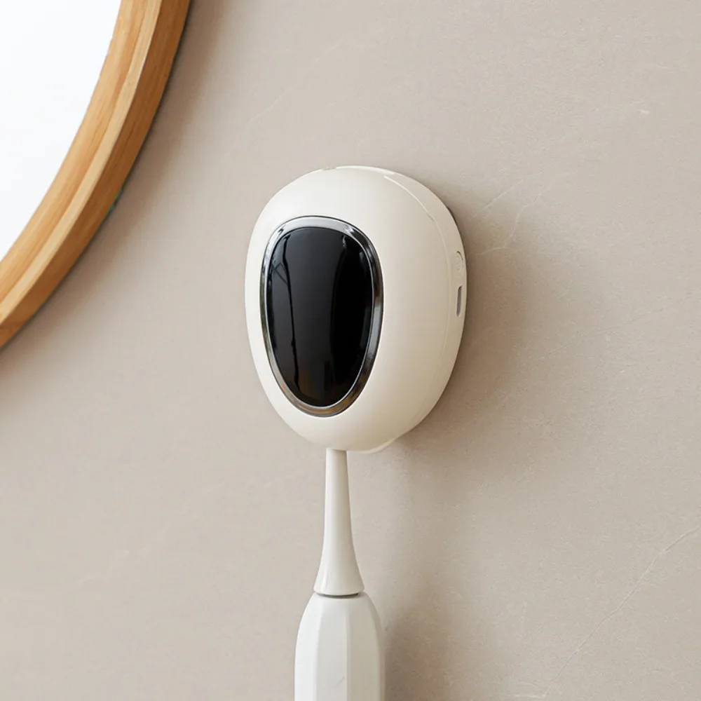 Wall-Mounted Smart Toothbrush Rack Dustproof Self-Adhesive Disinfectant Toothbrush Holder Waterproof with Lid