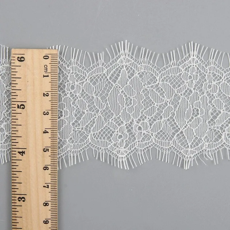 FZdiy 6cm White Lace Fabric Webbing Decoration Love Gift Packing Ribbon DIY Sewing Craft Supplies Fall Plate Lace Wedding Decor