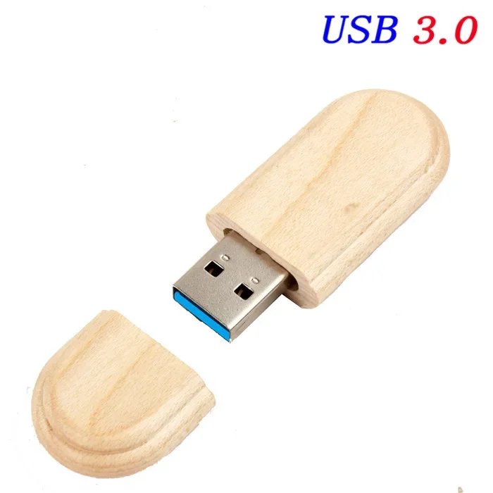 JASTER USB 3.0 hoge snelheid houten USB-stick Esdoornhout+doosje pendrive 4GB 16GB 32GB 64GB geheugenstick cadeau gratis aangepast logo