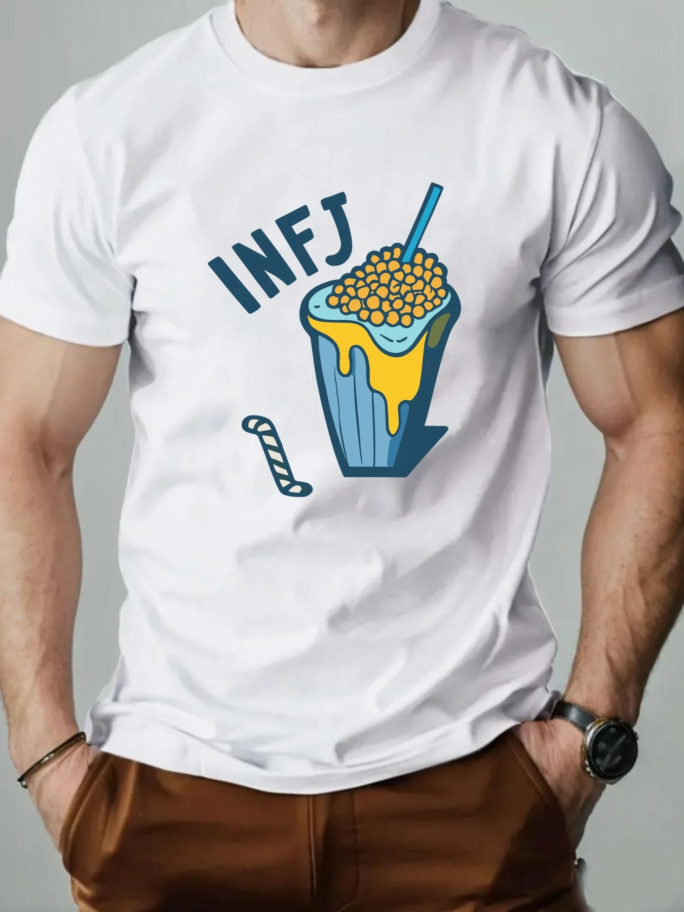 

Men's T-shirt 100% cotton Cartoon Pattern Print Summer Breathable Leisure Round Neck T shirt High Quality Short sleeve tee men