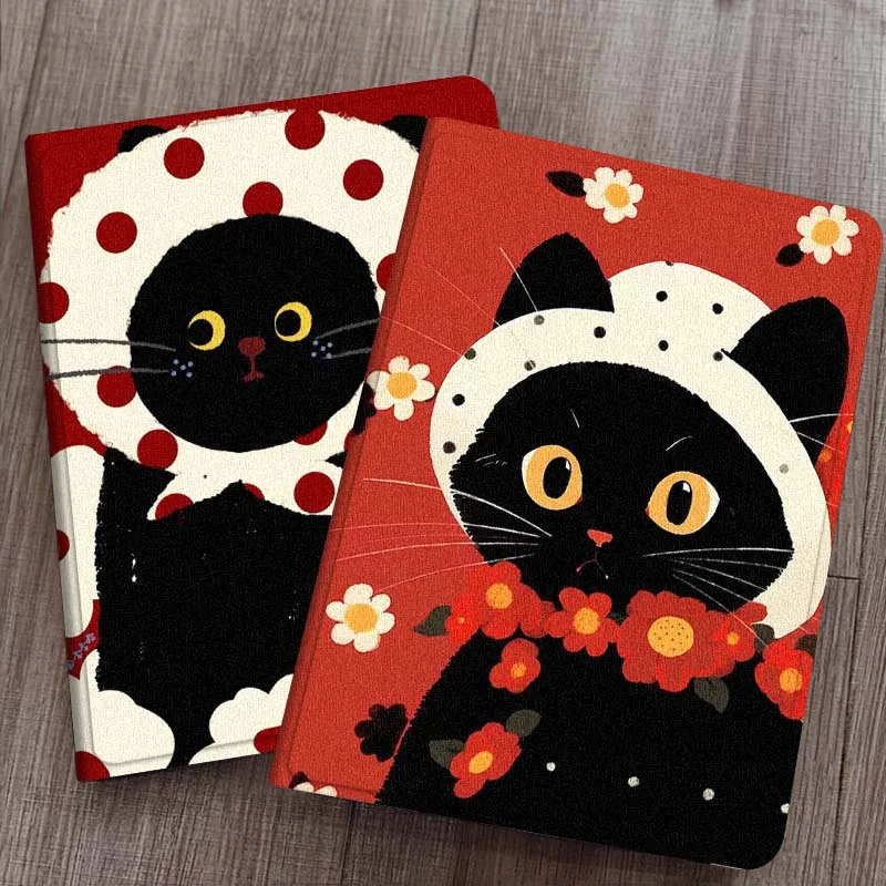

Elegant Retro Cat Pattern For Samsung Galaxy Tab S7 S8 S9 S10 S11 FE Plus Lite Tablet Case