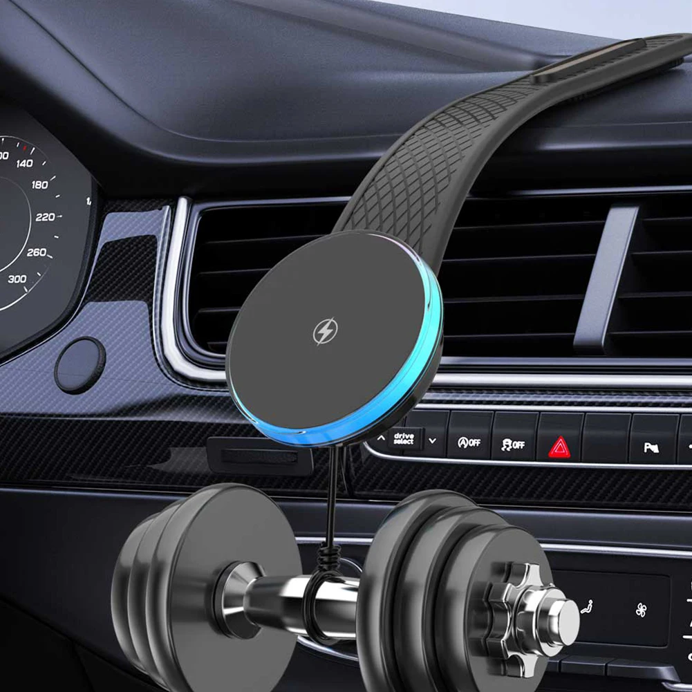 Cargador inalámbrico magnético para coche, soporte para teléfono, cargador para coche, consola central/soporte para teléfono de tablero para iPhone 15 14 13 12 Pro Max