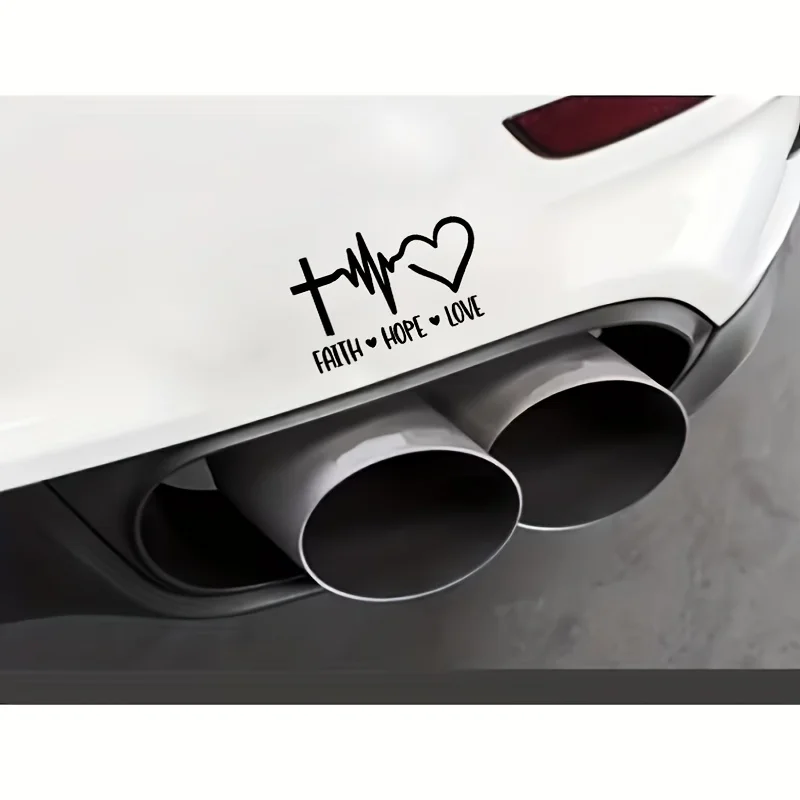 Faith Hope Love Christian Vinyl Stickers, Cross Last Supper Butterfly Bible Verse Decals Waterproof For Car Mirror Window - view 4