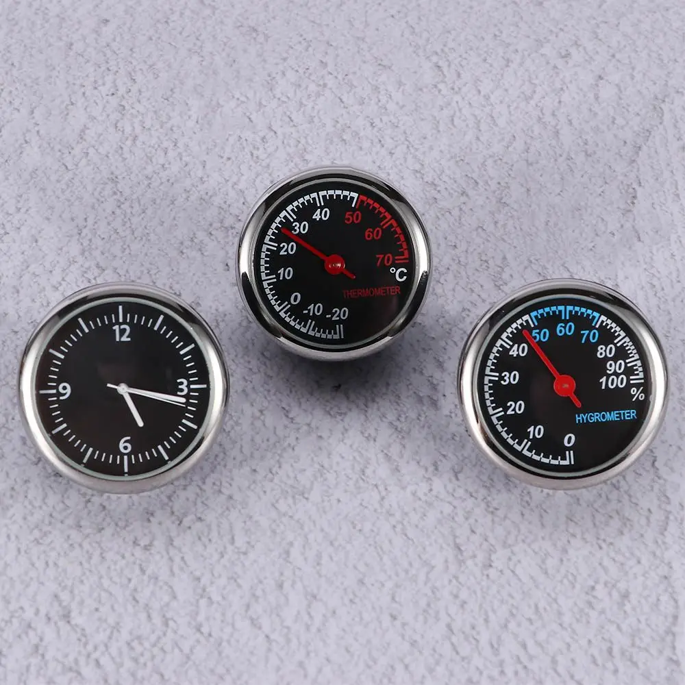 Fashion Automotive Accessories Decoration Quartz Clock Hygrometer Digital Clocks Thermometer