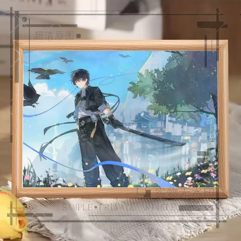 "Mingchao, Drifter" 2D 애니메이션 주변기기 크리에이티브 룸 책상 장식품, 사진 프레임, 선물 홈 인테리어 선물 Wuthering Waves