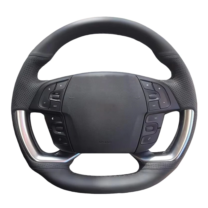 Car Steering Wheel Cover PU Leather For Citroen Grand C4 Picasso Space Tourer 2013-2019 2020 2021 2022 Steering Wheel Case