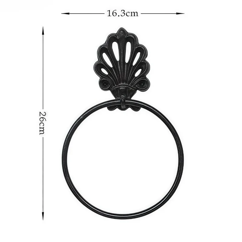 

AT19-Rustic Style Round Hand Towel Holder For Bathroom Wall Mounted Hand Towel Rack Farmhouse Hand Towel Ring