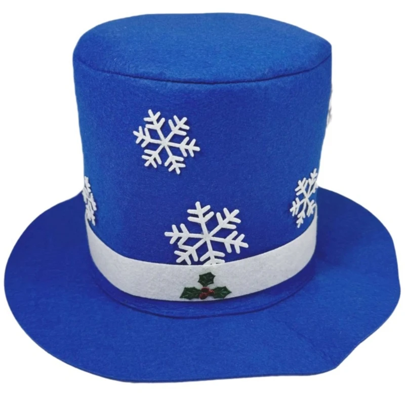 

Fashion Top Hat for Adult Kids Funny Patches Hat Christmas Blue Hat Festival Holiday Caps Costume Hat Headwear