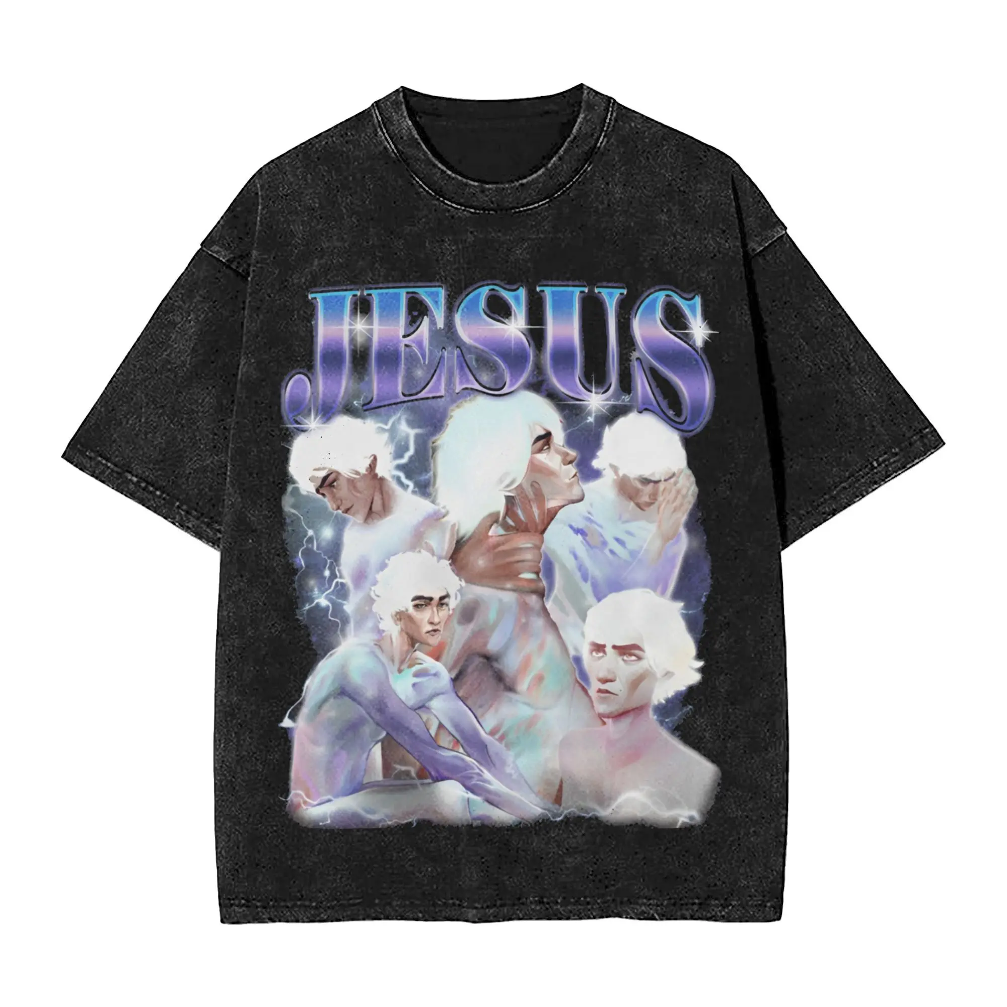 

Рубашки в стиле Харадзюку, Arcane Viktor Arcane Jesus, игровая одежда, новинка, футболки, уличная одежда больших размеров, хлопковая летняя футболка