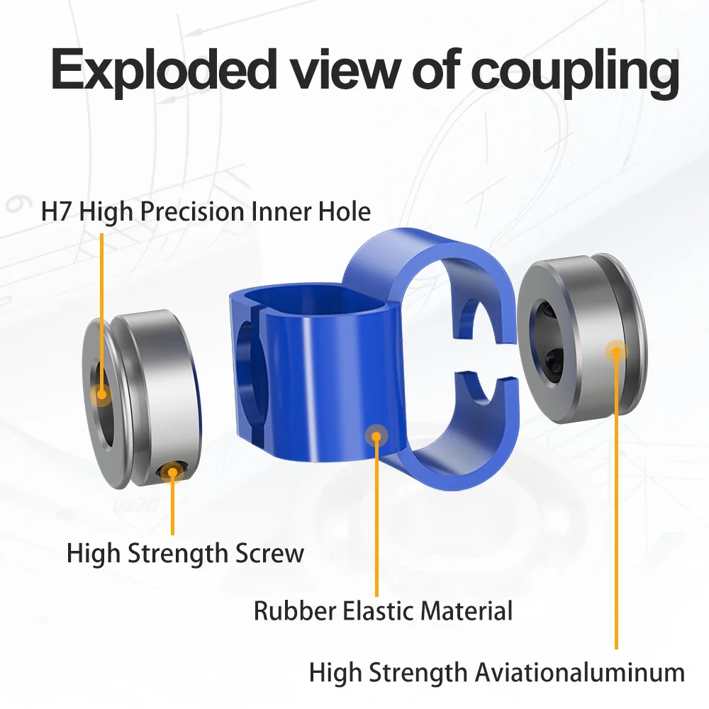 GTRIC 8-shaped Coupler D23L32 Type Plastic Flexible Eccentric Declination Elastic Coupling Dedicated Coupling for Encoder