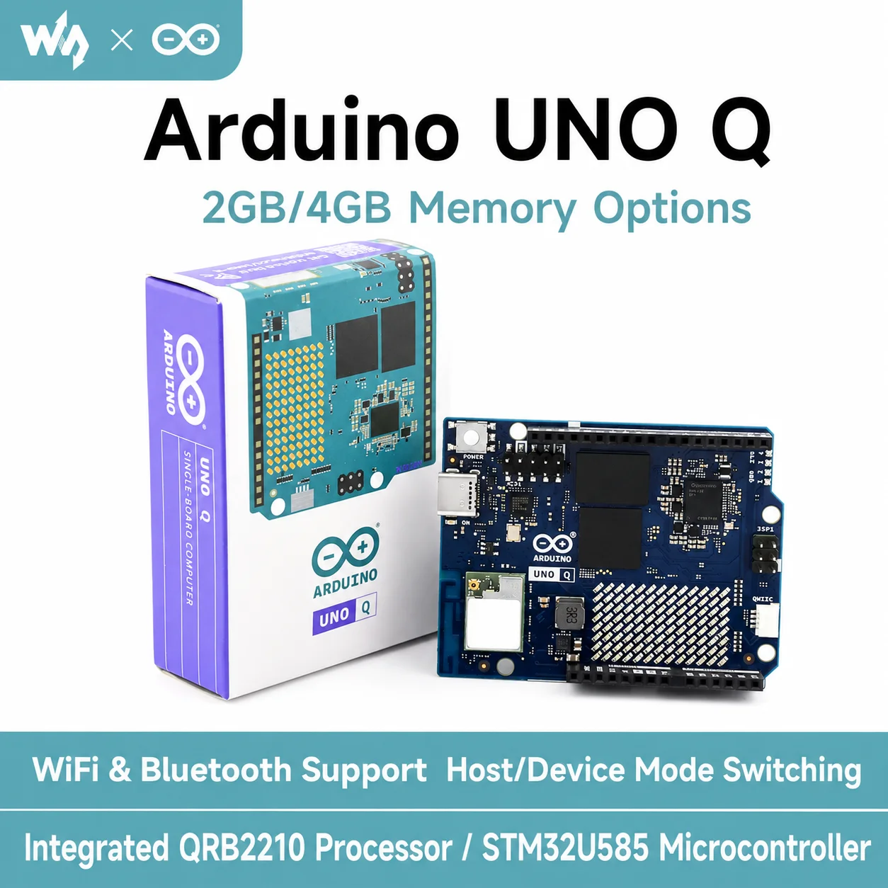 Arduino UNO Q AI Development Board – Object Recognition, Voice Control & Motion Detection High-Performance Controller