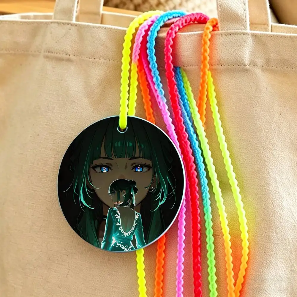

Anime MaoMao Luggage Tag PU Leather Baggage Handbag Suitcase Tag With Secure Strap Privacy Cover Label Busines