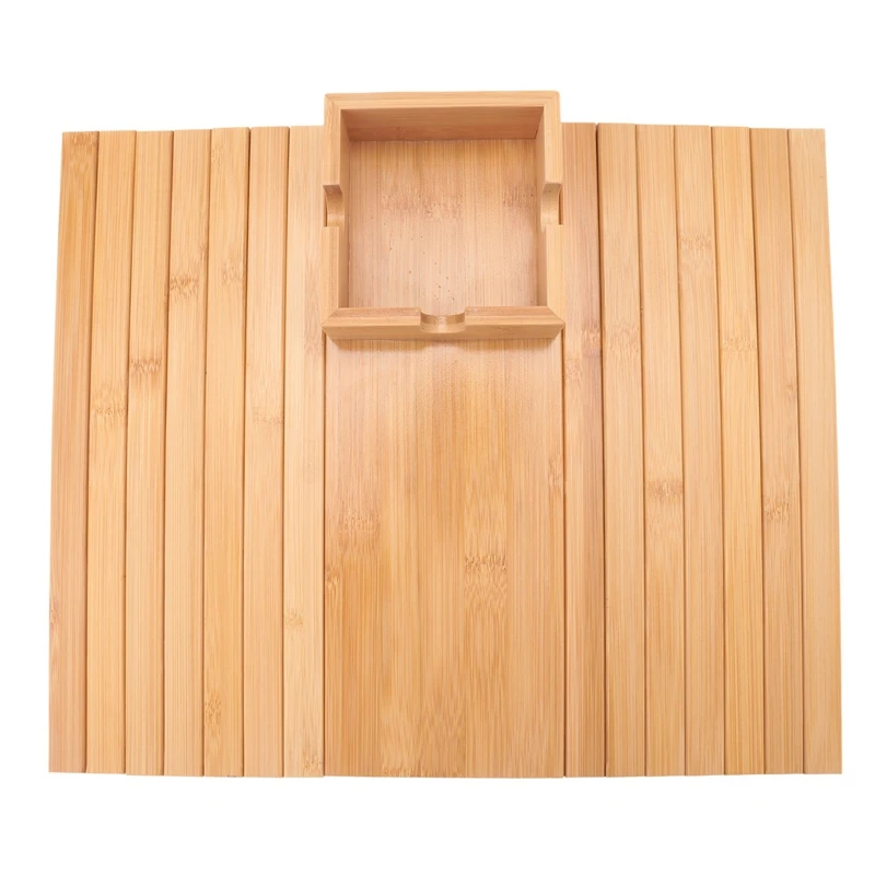 

YLS-Sofa Armrest Tray,Couch Cup Holder,Bamboo Tray with Cup Holder,Bamboo Couch Cup Holder Tray