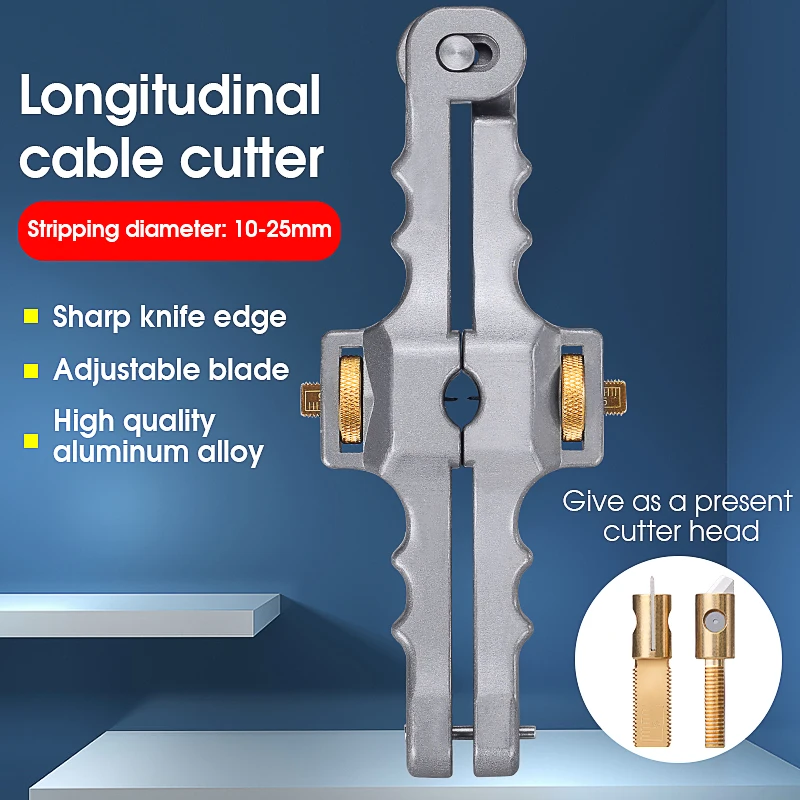 Metal SI-01 Longitudinal Cable Opener Stripper 10-25MM Fiber Optic Sheath Cutter Slitter Optical Fiber Cable Stripping Tool