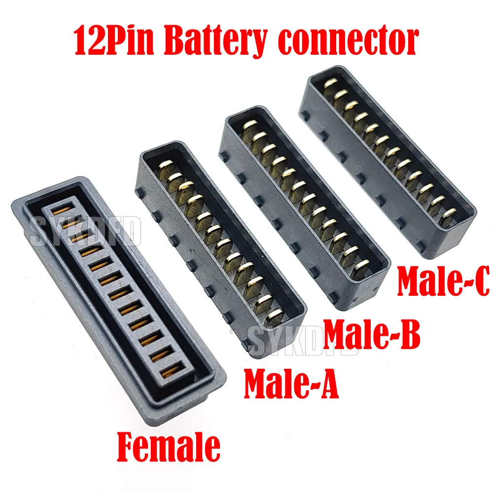 1Pcs Pitch 2.7mm Battery Connector 12Pin Holder Clip Slot Contact Multiple options Male Female plug TB50.55 For Drone 100A M400