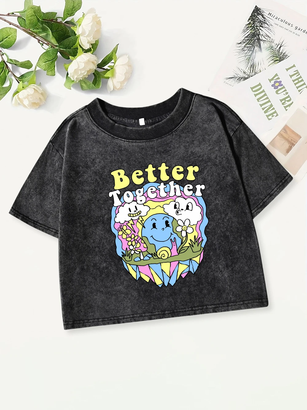 

Летние хлопковые укороченные топы, женские потертые футболки с принтами, повседневные футболки обычного кроя с круглым вырезом, сексуальная женская одежда