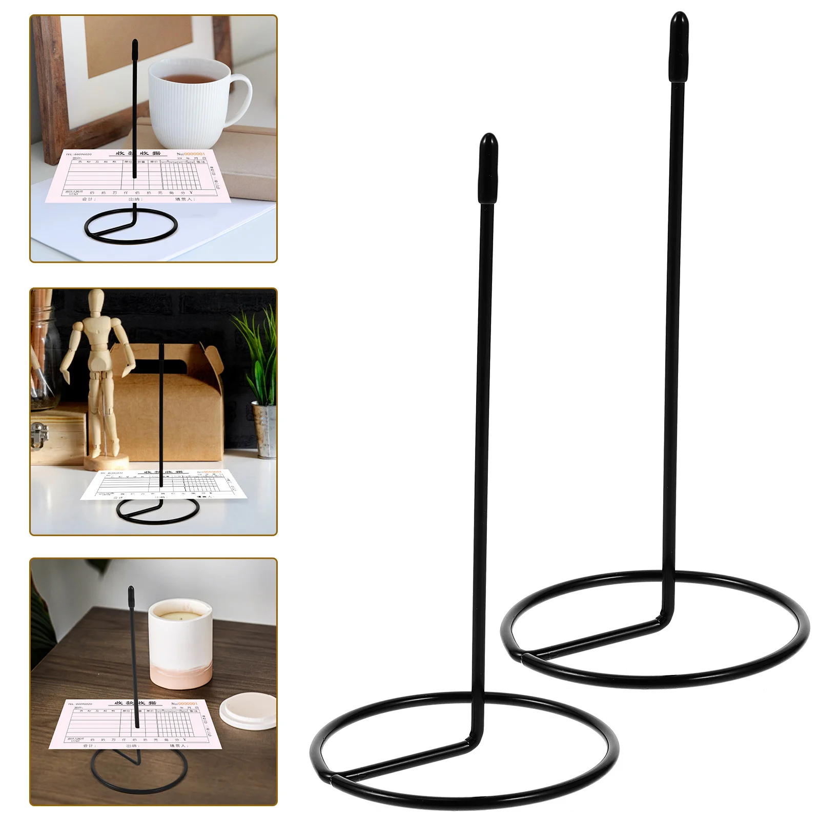 2 قطعة حامل الإيصالات سبايك منظم سطح المكتب المعدني لمطعم مكتب المطبخ الفولاذ المقاوم للصدأ مذكرة فاتورة التخزين ، تذكرة