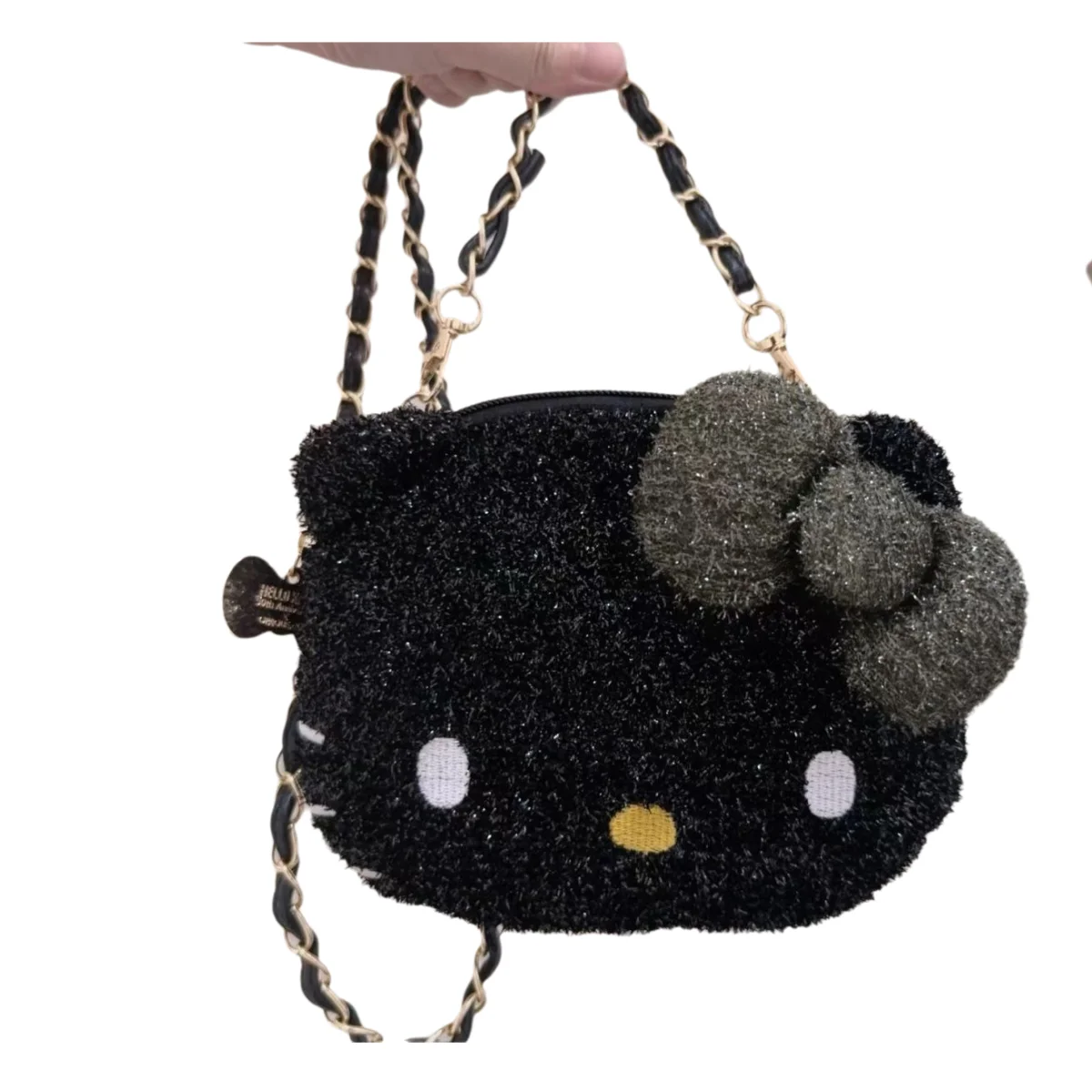 Sanrio Hallo Kitty Umhängetasche Cartoon Retro Kette Handtaschen weiche Mode lässig Mädchen Umhängetasche Plüsch Messenger Geldbörse